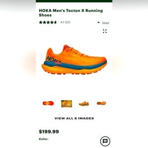 HOKA Men's Tecton X Running Shoes size 13